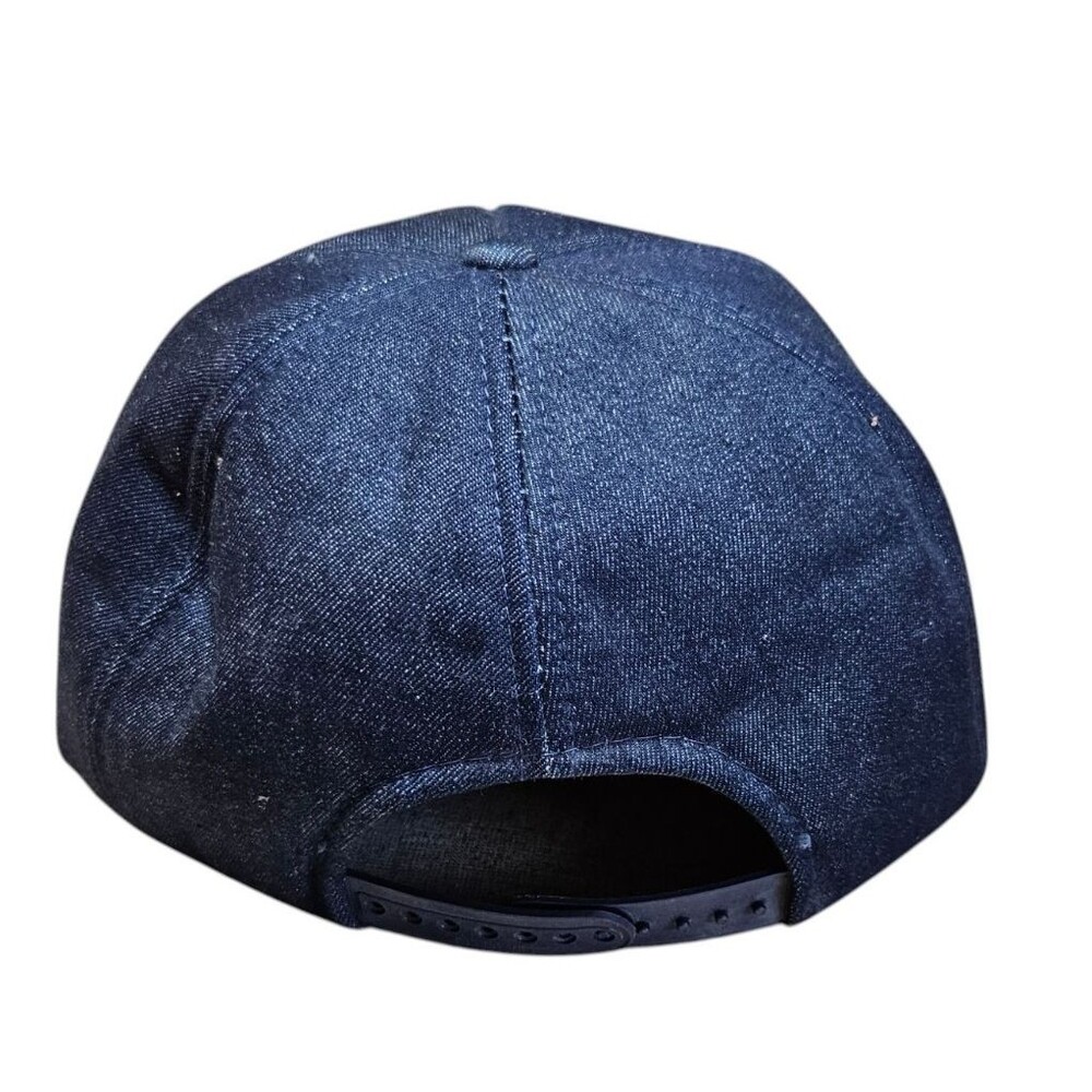 Vintage Ingersoll Rand Denim Snapback Hat Blue 5 Panel Embroidered Patch - Picture 3 of 9